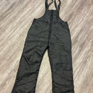 Men's Classic Black Snow Bib Overalls